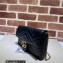 Gucci GG Marmont mini card case chain wallet 751526 Black 2023