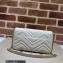 Gucci GG Marmont mini card case chain wallet 751526 White 2023