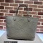 Gucci Jumbo GG leather large tote bag ‎726755 Gray 2023