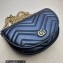 Gucci leather GG Marmont matelassé chain mini bag ‎746431 Black 2023