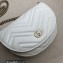Gucci leather GG Marmont matelassé chain mini bag ‎746431 White 2023