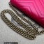 Gucci leather GG Marmont matelassé chain mini bag ‎746431 Red 2023