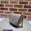 Gucci leather GG Marmont matelassé chain mini bag ‎746431 Nude 2023