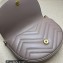 Gucci leather GG Marmont matelassé chain mini bag ‎746431 Nude 2023