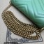 Gucci leather GG Marmont matelassé chain mini bag ‎746431 Light Green 2023