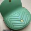 Gucci leather GG Marmont matelassé chain mini bag ‎746431 Light Green 2023