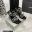 Giuseppe Zanotti Heel 8.5cm Tutankamon Crystal suede sandals Black 2023
