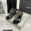 Giuseppe Zanotti Heel 8.5cm Tutankamon Crystal suede sandals Black 2023