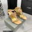 Giuseppe Zanotti Heel 8.5cm Tutankamon Crystal suede sandals Beige 2023