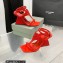 Giuseppe Zanotti Heel 8.5cm Tutankamon Crystal suede sandals Red 2023