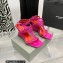 Giuseppe Zanotti Heel 8.5cm Tutankamon Crystal suede sandals Fuchsia 2023