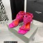 Giuseppe Zanotti Heel 8.5cm Tutankamon Crystal suede sandals Fuchsia 2023