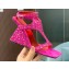 Giuseppe Zanotti Heel 8.5cm Tutankamon Crystal suede sandals Fuchsia 2023