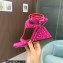 Giuseppe Zanotti Heel 8.5cm Tutankamon Crystal suede sandals Fuchsia 2023