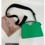 Fendi full-grain leather Peekaboo ISeeU XCross Bag Green 2023