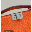 Fendi full-grain leather Peekaboo ISeeU XCross Bag Orange 2023