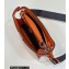 Fendi full-grain leather Peekaboo ISeeU XCross Bag Orange 2023
