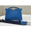 Fendi full-grain leather Peekaboo ISeeU XCross Bag Blue 2023