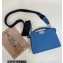 Fendi full-grain leather Peekaboo ISeeU XCross Bag Blue 2023