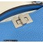 Fendi full-grain leather Peekaboo ISeeU XCross Bag Blue 2023