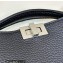 Fendi full-grain leather Peekaboo ISeeU XCross Bag Black 2023