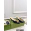 Gucci Heel 6cm Leather Interlocking G with python bow mules 738685 Black 2023