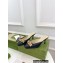 Gucci Heel 6cm Leather Interlocking G with python bow mules 738685 Black 2023
