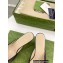 Gucci Heel 6cm Leather Interlocking G with python bow mules 738685 Black 2023