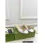 Gucci Heel 6cm Leather Interlocking G with python bow mules 738685 White 2023