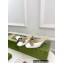 Gucci Heel 6cm Leather Interlocking G with python bow mules 738685 White 2023