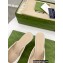 Gucci Heel 6cm Leather Interlocking G with python bow mules 738685 White 2023
