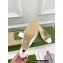 Gucci Heel 6cm Leather Interlocking G with python bow mules 738685 White 2023