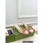 Gucci Heel 6cm Leather Interlocking G with python bow mules 738685 Pink 2023