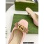 Gucci Heel 6cm Leather Interlocking G with python bow mules 738685 Pink 2023
