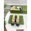 Gucci Heel 6cm Leather Interlocking G with python bow mules 738685 Green 2023