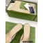 Gucci Heel 6cm Leather Interlocking G with python bow mules 738685 Green 2023
