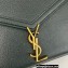 Saint Laurent cassandra medium top handle in grain de poudre embossed leather 623931 Dark Green