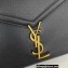 Saint Laurent cassandra medium chain bag in grain de poudre embossed leather 532750 Black