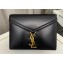 Saint Laurent cassandra medium chain bag in leather 532750 Black