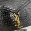 Saint Laurent cassandra medium chain bag in crocodile-embossed shiny leather 532750 Black