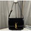 Saint Laurent solferino small bag in quilted nubuck suede 739139 Black