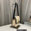 Saint Laurent solferino small bag in quilted nubuck suede 739139 Beige