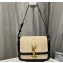 Saint Laurent solferino small bag in quilted nubuck suede 739139 Beige/Black