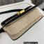 Saint Laurent solferino small bag in quilted nubuck suede 739139 Beige/Black
