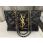 Saint Laurent Shopping bag in quilted lambskin 712368 Black