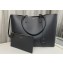 Saint Laurent Shopping e/w bag in supple leather 600281 Black
