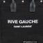 Saint Laurent rive gauche n/s shopping bag in linen and cotton 631682 Black