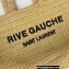 Saint Laurent rive gauche supple tote bag in raffia crochet 688864