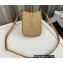 Saint Laurent le 5 à 7 mini vertical Bag in vegetable-tanned leather 735214 Beige
