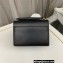 Saint Laurent sunset chain wallet in leather 533026 Black/Silver